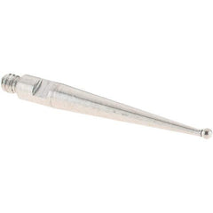 SPI - 1mm Ball Diam, Stainless Steel, Ball Test Indicator Contact Point - 20.3mm Contact Point Length, Use with SPI Integral Series - USA Tool & Supply