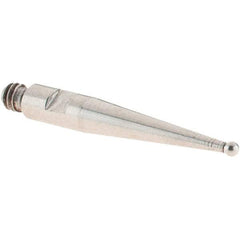 SPI - 1mm Ball Diam, Stainless Steel, Ball Test Indicator Contact Point - 16.8mm Contact Point Length, Use with SPI Integral Series - USA Tool & Supply