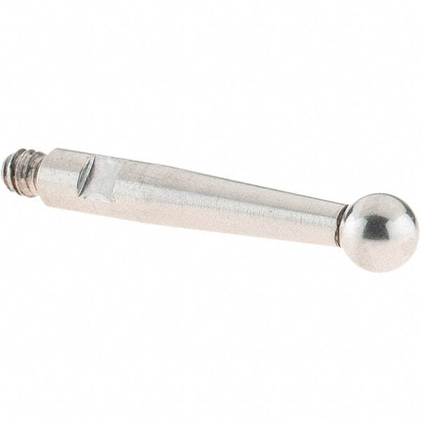 SPI - 3mm Ball Diam, Stainless Steel, Ball Test Indicator Contact Point - 16.3mm Contact Point Length, Use with SPI Integral Series - USA Tool & Supply