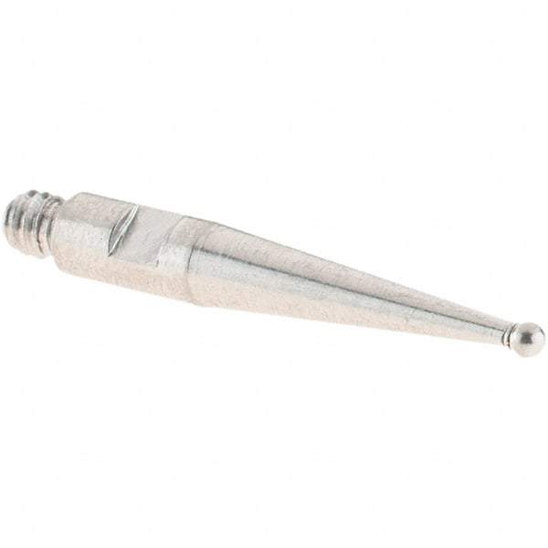 SPI - 1mm Ball Diam, Stainless Steel, Ball Test Indicator Contact Point - 16.3mm Contact Point Length, Use with SPI Integral Series - USA Tool & Supply