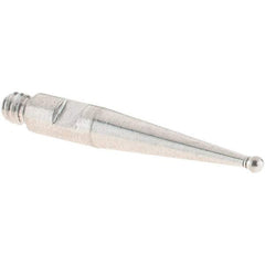 SPI - 1mm Ball Diam, Stainless Steel, Ball Test Indicator Contact Point - 16.3mm Contact Point Length, Use with SPI Integral Series - USA Tool & Supply