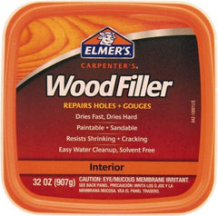 Elmer's - 1 Qt Jar Wood Filler - White - USA Tool & Supply