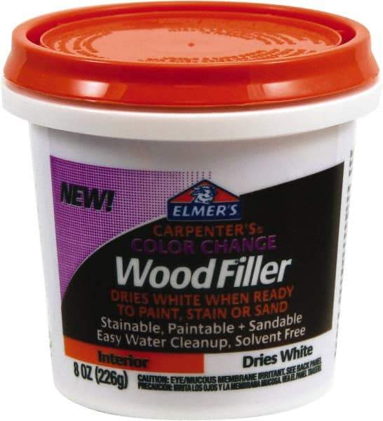 Elmer's - 8 oz Jar Wood Filler - White - USA Tool & Supply
