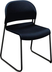 Hon - Polymer Blue Stacking Chair - Black Frame, 21" Wide x 21-1/2" Deep x 31" High - USA Tool & Supply