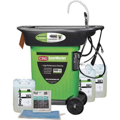 CRC - Free Standing Water-Based Parts Washer - 15 Gal Max Operating Capacity, HDPE Tank, 42" High x 43" Long x 27" Wide, 110 Input Volts - USA Tool & Supply