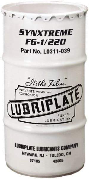Lubriplate - 120 Lb Drum Calcium Extreme Pressure Grease - Tan, Extreme Pressure, Food Grade & High/Low Temperature, 440°F Max Temp, NLGIG 1, - USA Tool & Supply