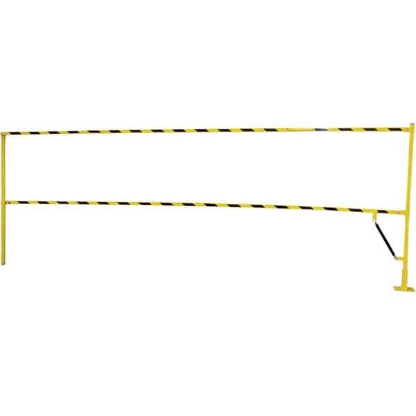 Vestil - Steel Rail Safety Gate - 4" Wide x 159" Door Height, Yellow - USA Tool & Supply