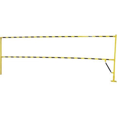 Vestil - Steel Rail Safety Gate - 4" Wide x 159" Door Height, Yellow - USA Tool & Supply