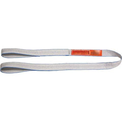 Lift-All - 2' Long x 1" Wide, 3,200 Lb Vertical Capacity, Polymer Web Sling - 2,500 Lb Choker Capacity, 3/4" Diam Chain - USA Tool & Supply