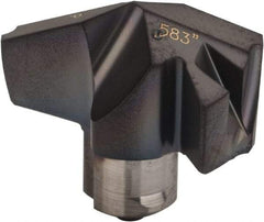 Iscar - Series ICP, 0.583" Diam Grade IC908 140° Replaceable Drill Tip - Carbide, TiAlN Finish, 14 Seat Size, Through Coolant - USA Tool & Supply
