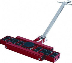 GKS - 26,400 Lb Capacity Steel Machine Dolly - 40.6" Long x 24.4" Wide x 4.3" High, 3.3" Wheels - USA Tool & Supply