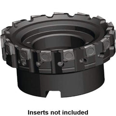 Kennametal - 10 Inserts, 125mm Cut Diam, 40mm Arbor Diam, 8mm Max Depth of Cut, Indexable Square-Shoulder Face Mill - 0/90° Lead Angle, 63mm High, SPHX 15T6... Insert Compatibility, Series Fix-Perfect - USA Tool & Supply