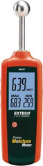 Extech - 40 to 110°F Operating Temp, Pinless Moisture Meter - LCD Display - USA Tool & Supply