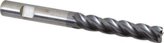 Kennametal - 1/2", 4 Flute, Solid Carbide, 0.03" Corner Radius End Mill - 5" OAL, 2-1/2" LOC - USA Tool & Supply