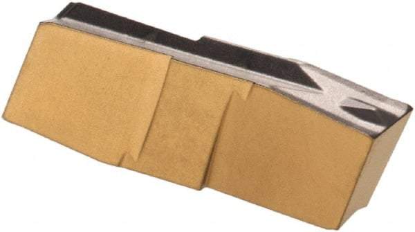 Iscar - 300E000GIP Grade IC830, 3mm Cutting Width Carbide Grooving Insert - 13mm Max Depth of Cut, Neutral, TiN/TiAlN Finish - USA Tool & Supply