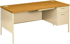 Hon - Office Cubicle Workstations & Worksurfaces Type: Single Right Pedestal Workstation Desk Width (Inch): 68-3/4 - USA Tool & Supply