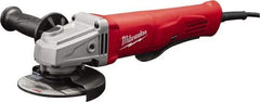 Milwaukee Tool - 4-1/2" Wheel Diam, 12,000 RPM, Corded Angle & Disc Grinder - 5/8-11 Spindle - USA Tool & Supply