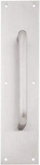 IVES - 16" Long x 4" Wide, Brass Standard Door Pull - Satin Chrome Finish, 8" Grip Length - USA Tool & Supply