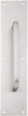 IVES - 16" Long x 4" Wide, Brass Standard Door Pull - Stainless Steel Finish, 8" Grip Length - USA Tool & Supply