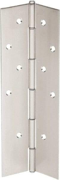 IVES - 83" Long x 4" Wide, Aluminum Continuous Hinge - 6" Thick, With Holes - USA Tool & Supply