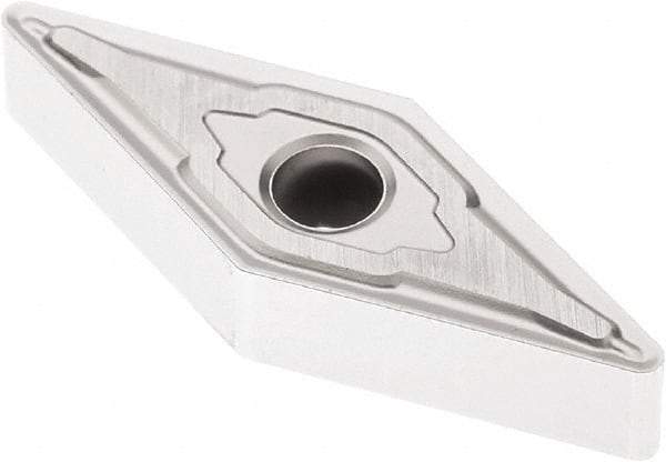 Seco - VNMG331 M3 Grade TK1501 Carbide Turning Insert - Ti(C/N)/Al2O3/Cr Finish, 35° Diamond, 3/8" Inscr Circle, 3/16" Thick, 1/64" Corner Radius - USA Tool & Supply
