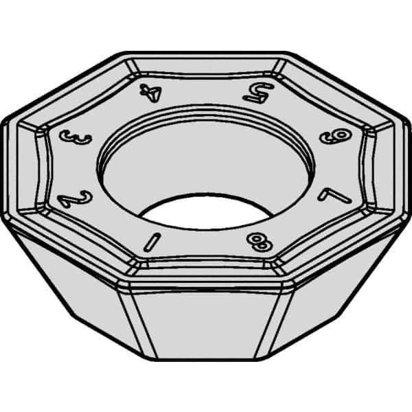 Kennametal - OFKT53 HB Grade KCSM40 Carbide Milling Insert - AlTiN/TiN Finish, 5mm Thick, 14.7mm Inscribed Circle, 1/32" Corner Radius - USA Tool & Supply