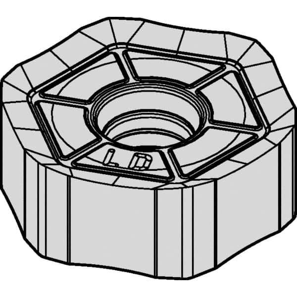 Kennametal - HNGJ535 LD Grade KCSM40 Carbide Milling Insert - AlTiN/TiN Finish, 7/32" Thick, 5/8" Inscribed Circle, 3/64" Corner Radius - USA Tool & Supply