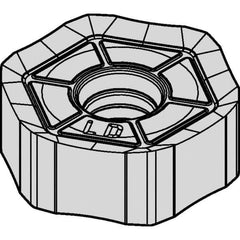 Kennametal - HNGJ535 LD Grade KCSM40 Carbide Milling Insert - AlTiN/TiN Finish, 7/32" Thick, 5/8" Inscribed Circle, 3/64" Corner Radius - USA Tool & Supply