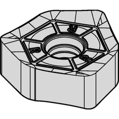 Kennametal - XNGJ535 GD Grade KCSM40 Carbide Milling Insert - AlTiN/TiN Finish, 7/32" Thick, 5/8" Inscribed Circle, 1/16" Corner Radius - USA Tool & Supply
