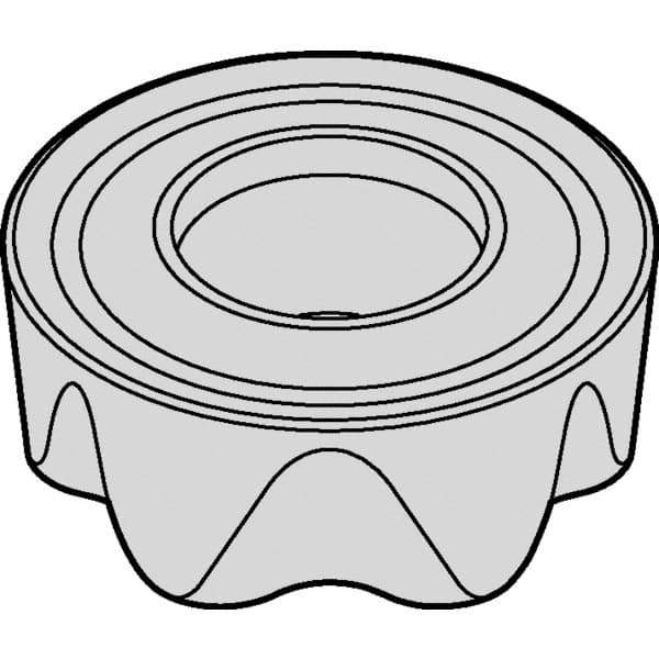 Kennametal - RCGT86 HF Grade KCSM40 Carbide Milling Insert - AlTiN/TiN Finish, 3/8" Thick, 1" Inscribed Circle - USA Tool & Supply