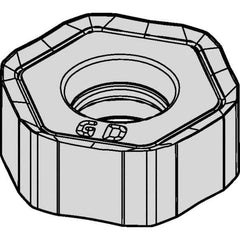Kennametal - HNPJ43 GD Grade KCSM40 Carbide Milling Insert - AlTiN/TiN Finish, 11/64" Thick, 12mm Inscribed Circle, 1mm Corner Radius - USA Tool & Supply