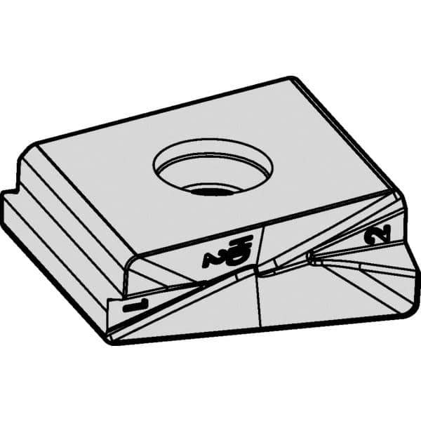 Kennametal - LNPU763 HD2 Grade KCSM40 Carbide Milling Insert - AlTiN/TiN Finish, 10mm Thick, 3/64" Corner Radius - USA Tool & Supply