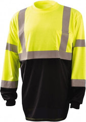 OccuNomix - Size 4XL Hi-Viz Yellow & Black High Visibility Long Sleeve T-Shirt - USA Tool & Supply