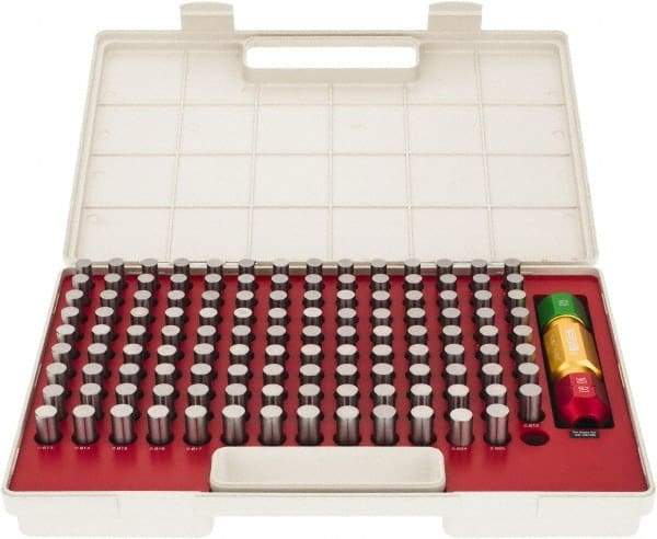 SPI - 125 Piece, 0.501-0.625 Inch Diameter Plug and Pin Gage Set - Minus 0.0002 Inch Tolerance, Class ZZ - USA Tool & Supply