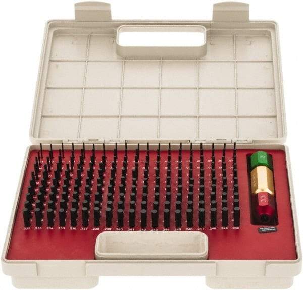 SPI - 190 Piece, 0.061-0.25 Inch Diameter Plug and Pin Gage Set - Plus 0.0002 Inch Tolerance, Class ZZ - USA Tool & Supply