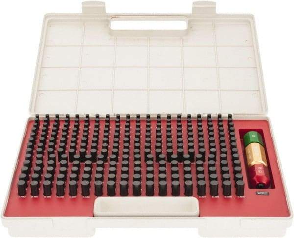 SPI - 250 Piece, 0.251-0.5 Inch Diameter Plug and Pin Gage Set - Minus 0.0002 Inch Tolerance, Class ZZ - USA Tool & Supply