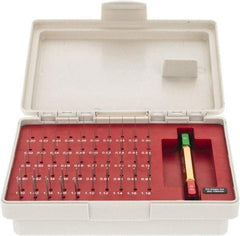 SPI - 55 Piece, 0.2-1.28mm Diameter Plug and Pin Gage Set - Plus 0.005mm Tolerance, Class ZZ - USA Tool & Supply