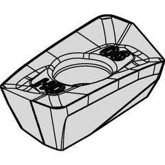 Kennametal - EP1020 HD Grade KCPM40 Carbide Milling Insert - TiAlN/AlCrN Finish, 9/64" Thick, 2mm Corner Radius - USA Tool & Supply
