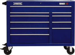 Proto - 23,105 Lb Capacity, 10 Drawer Mobile Power Workstation - 50" Wide x 25-1/4" Deep x 41" High, Steel, Blue - USA Tool & Supply