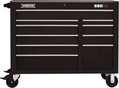 Proto - 23,779 Lb Capacity, 10 Drawer Mobile Workstation - 50" Wide x 25-1/4" Deep x 41" High, Steel, Black - USA Tool & Supply