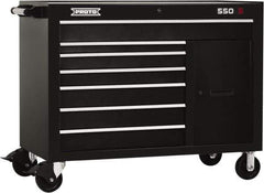 Proto - 18,109 Lb Capacity, 7 Drawer Mobile Workstation - 50" Wide x 25-1/4" Deep x 41" High, Steel, Black - USA Tool & Supply