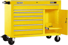 Proto - 20,092 Lb Capacity, 7 Drawer Mobile Workstation - 50" Wide x 25-1/4" Deep x 41" High, Steel - USA Tool & Supply