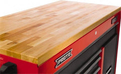 Proto - Tool Box Solid Maple with Laminated Edge Hardwood Worktop - 66-9/16" Wide x 25" Deep x 1-1/2" High, Brown, For Proto Workstations - USA Tool & Supply