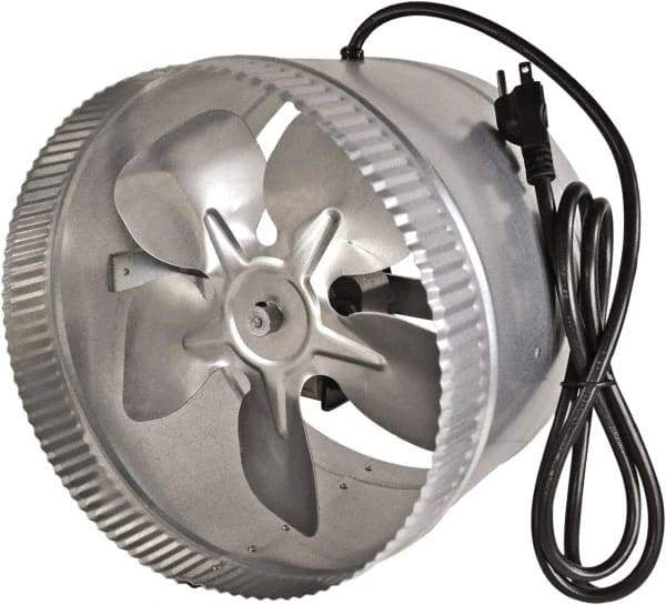 Suncourt - 10" Diam, 1.5 Amp, 120 Volt Duct Fan - 300 CFM, Single Speed - USA Tool & Supply