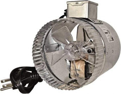 Suncourt - 5" Diam, 0.35 Amp, 120 Volt Duct Fan - 75 CFM, Single Speed - USA Tool & Supply