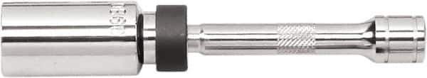 GearWrench - 5/8", 3/8" Drive, Spark Plug Hand Socket - 6 Points, 6" OAL, Alloy Steel, Chrome Finish - USA Tool & Supply