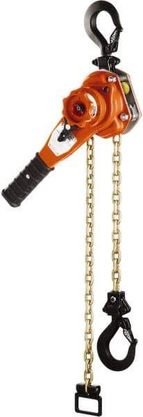 CM - 1,500 Lb Lifting Capacity, 20' Lift Height, Lever with Overload Protection Hoist - Made from Chain, 45 Lb Avg Pull to Lift Rated Load, 1 Chain - USA Tool & Supply