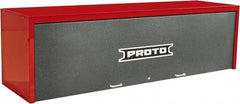 Proto - 1 Compartment Tool Hutch - 87-57/64" Wide x 25-3/4" Deep x 25-3/4" High, Steel, Safety Red/Gray - USA Tool & Supply