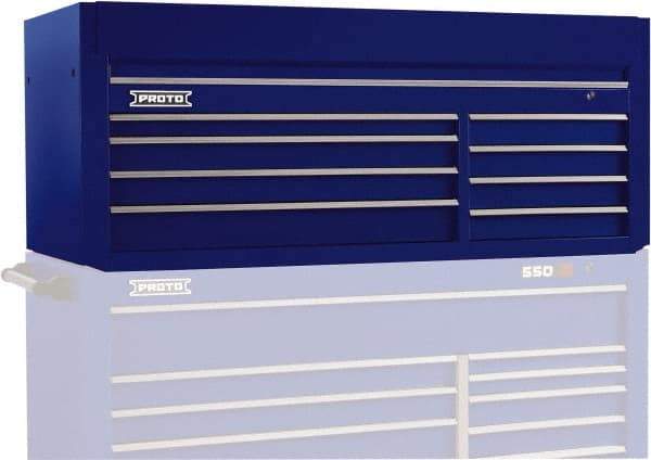 Proto - 8 Drawer Top Tool Chest - 66" Wide x 27" Deep x 27" High, Steel, Blue - USA Tool & Supply