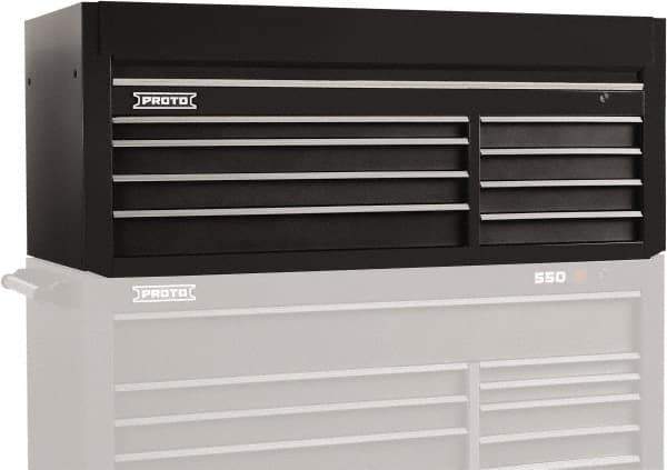Proto - 8 Drawer Top Tool Chest - 66" Wide x 27" Deep x 27" High, Steel, Black - USA Tool & Supply
